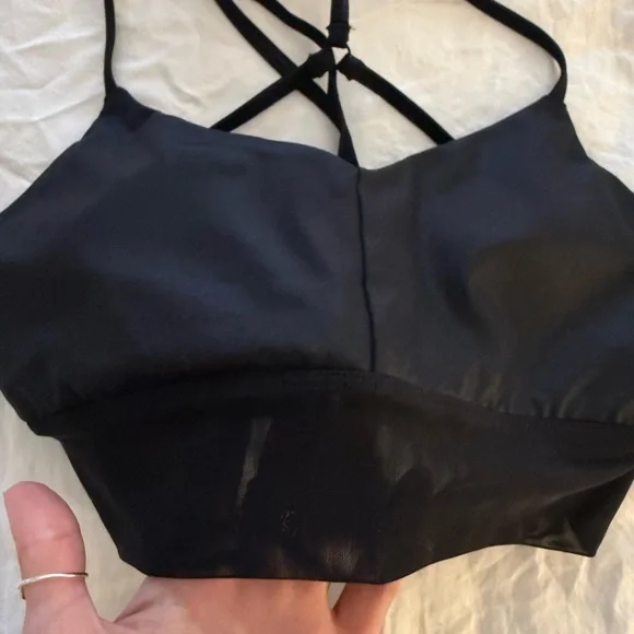 Alo Yoga Black Sheer Sports Bra - Picture 3 of 6